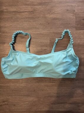 wild fable Light Aqua Bandeau Top with Ruched Detailing